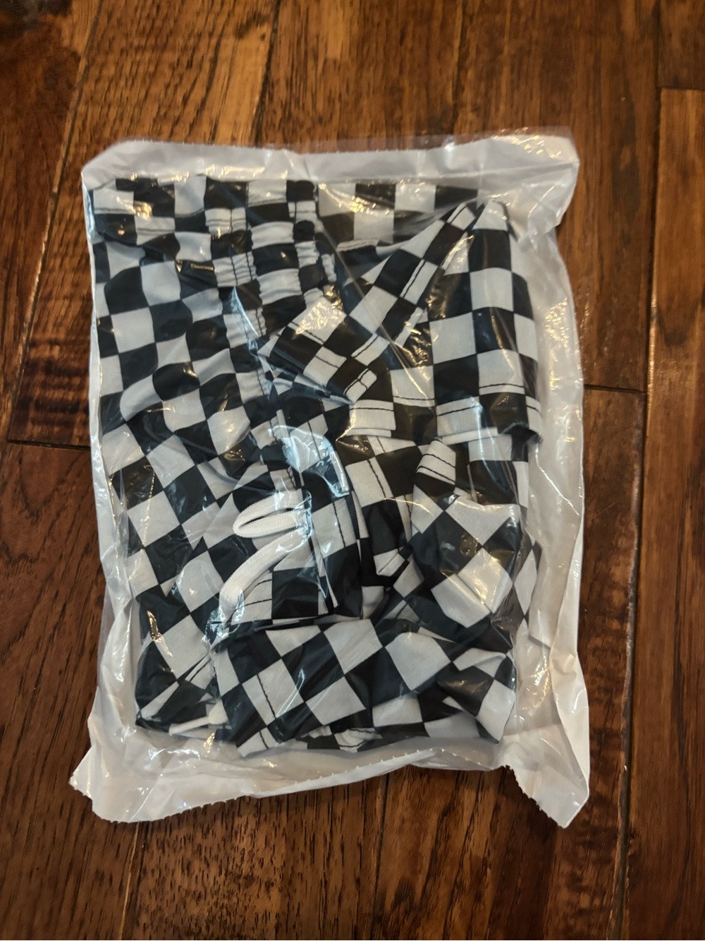 George Hats 7/8 Hybrid Check Black & White Unlined Shorts Swim Swimsuit